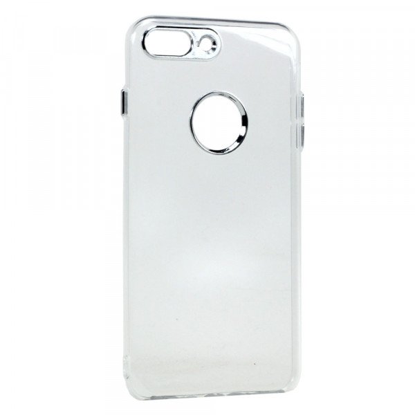 Wholesale Apple iPhone 8 Plus / 7 Plus Chrome Metallic Transparent Case (Clear)